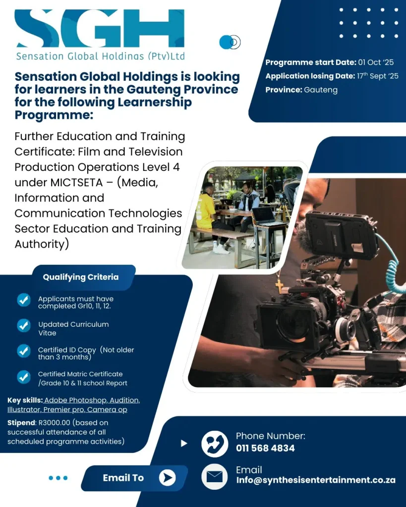 SGH & MICT SETA Learnerships 2025