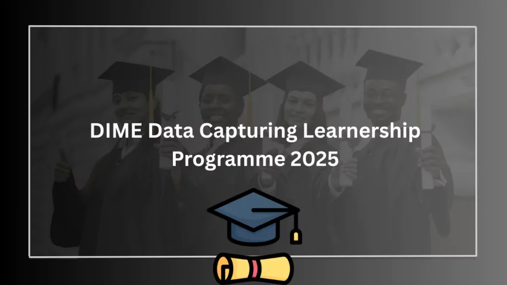 DIME Data Capturing Learnership Programme 2025