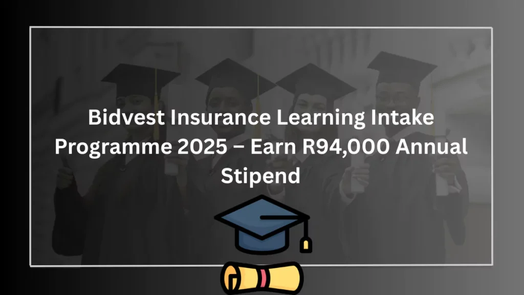 Bidvest Insurance Learning Intake Programme 2025