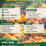 Fruit South Africa Internship 2026 β Agricultural Economics (Pretoria) Fruit South Africa internship opportunity 2026
