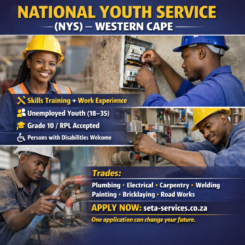 National Youth Service (NYS) Programme – Western Cape 1 National Youth Service opportunities in Western Cape