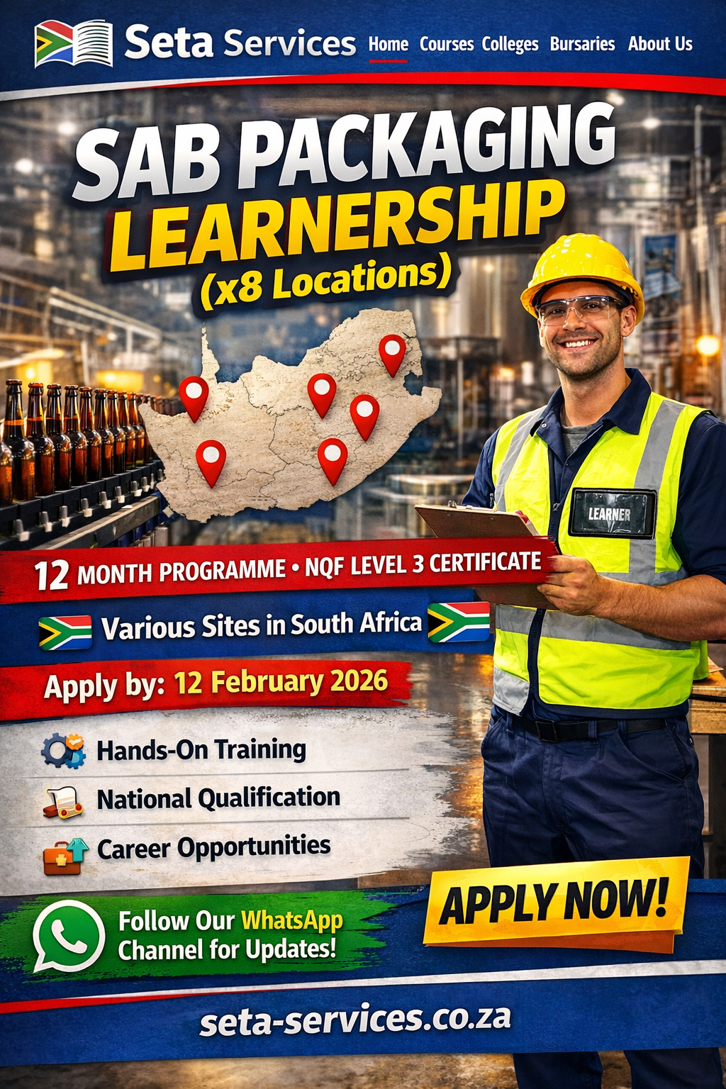 SAB Packaging learnership program sign up