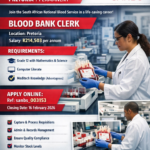 🩸 SANBS Blood Bank Clerk Vacancy 2026 – Pretoria (Permanent) SANBS blood bank clerk vacancy Pretoria