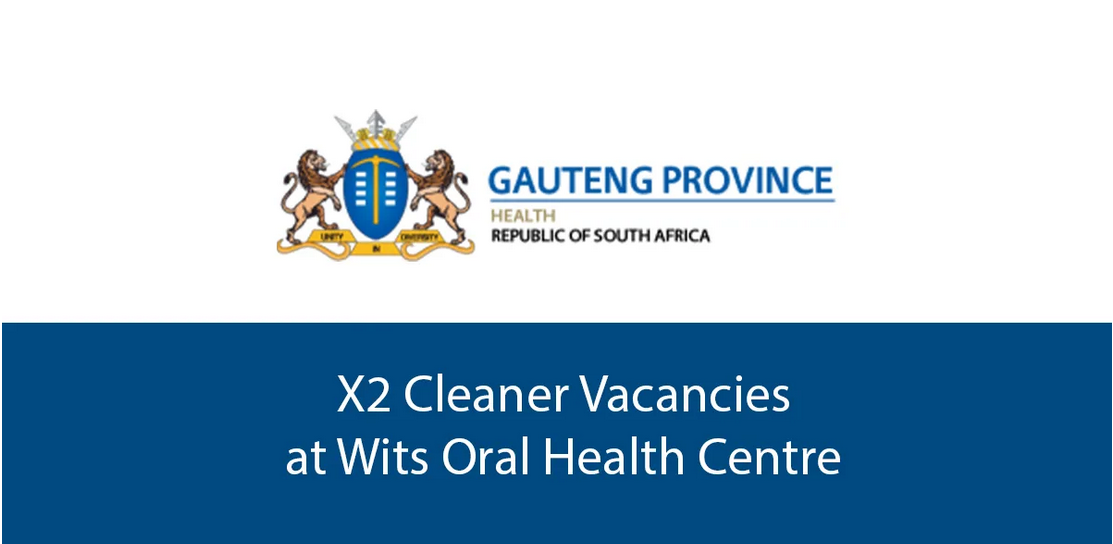 Department of Health Cleaner Vacancies 2026 (X2 Posts) – Wits Oral Health Centre 1 Screenshot 2026 02 19 at 23 09 49 X2 Cleaner Vacancies at Wits Oral Health Centre Jobcare