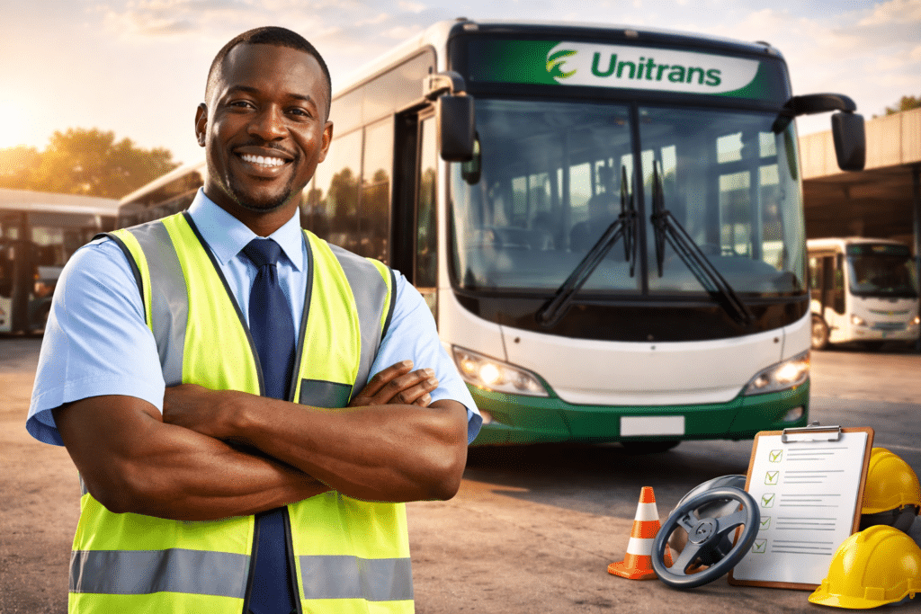 Unitrans bus driver at sunset shift