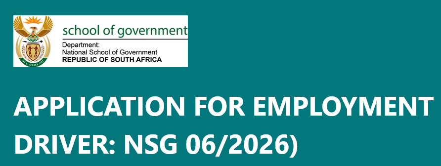Driver Job Opportunity in Pretoria – National School of Government Hiring (Ref: NSG 06/2026) 3 Screenshot 2026 03 04 at 12 22 29 APPLICATION FOR EMPLOYMENT DRIVER NSG 06 2026