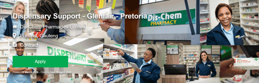 Screenshot 2026 03 21 at 01 58 10 Dispensary Support Glenfair Pretoria at Pharmacy