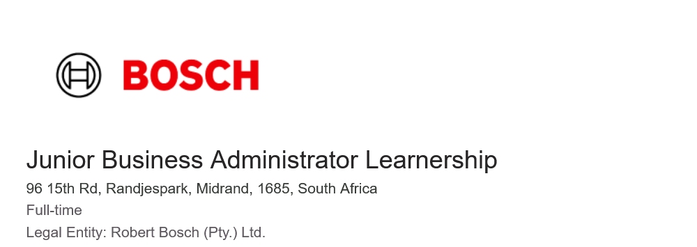 Screenshot 2026 03 29 at 18 42 02 Bosch Group Junior Business Administrator Learnership SmartRecruiters