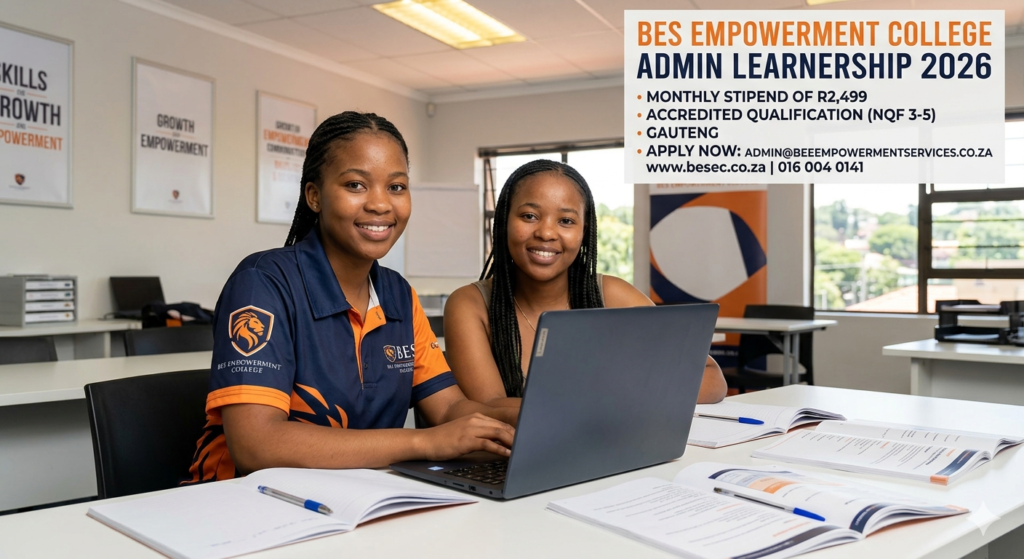 BES Empowerment College Admin Learnership 2026 | Monthly Stipend of R2,499 1 image 70d013